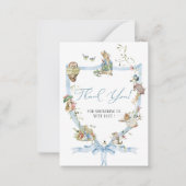 Wasserfarbe Elegante WildblumePeter Rabbit Baby s Mitteilungskarte (Vorderseite)