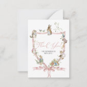 Wasserfarbe Elegante WildblumePeter Rabbit Baby s Mitteilungskarte (Vorderseite)