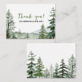 Wasserfarbe Elegante Woodland Tiere Vielen Dank Mitteilungskarte (Vorne/Hinten)