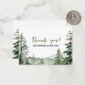 Wasserfarbe Elegante Woodland Tiere Vielen Dank Mitteilungskarte (Vorderseite/Rückseite Beispiel)