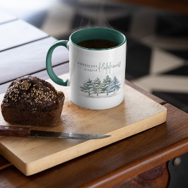 Wasserfarbe Eleganter Wald Tasse