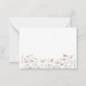 Wasserfarbe Elegantes Baby in blühender Babydusche Mitteilungskarte (Rückseite)