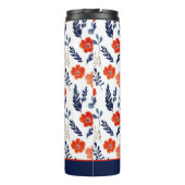 Wasserfarbe Elegantes Muster Mit Monogramm Name Thermosbecher (Rückseite)