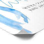 Wasserfarbe Elegantes Rosa Rosa Zeichen Begrüßung Poster (Ecke)