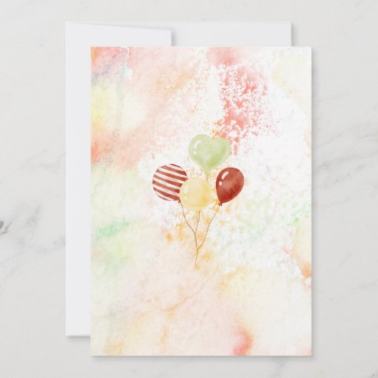 Wasserfarbe Elegantes Woodland Party Kinderdusche Einladung (Rückseite)