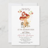 Wasserfarbe Elegantes Woodland Party Kinderdusche Einladung (Vorderseite)
