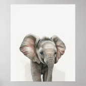 Wasserfarbe Elephant Baby Kinderzimmer Jungle Safa Poster (Vorne)
