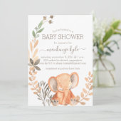 Wasserfarbe Elephant Boho Safari Babydusche (Stehend Vorderseite)