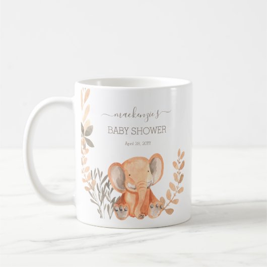 Wasserfarbe Elephant Boho Safari Gastgeschenk Kaffeetasse (Links)