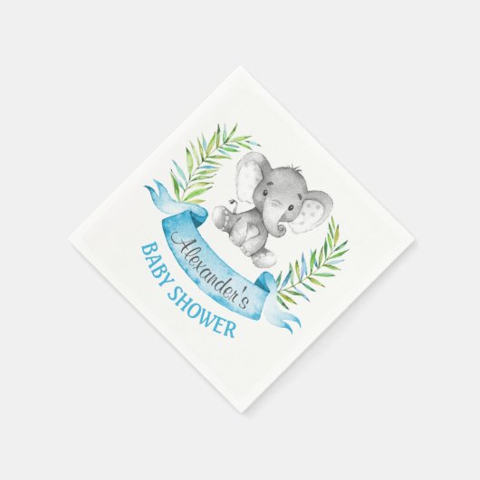 Wasserfarbe Elephant Boy Baby Dusche Serviette (Ecke)