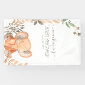 Wasserfarbe Elephant Safari Babydusche Banner (Horizontal)