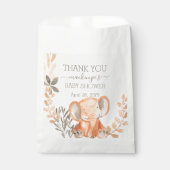 Wasserfarbe Elephant Safari Babydusche Geschenktütchen (Vorderseite)