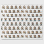 Wasserfarbe Elephant Snowboarden Geschenkpapier (Flach)