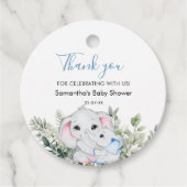 Wasserfarbe Elephant Vielen Dank für Ihre Unterstü Geschenkanhänger (Vorderseite)