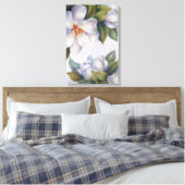 Wasserfarbe Elfenbein Magnolias Stretched Canvas P Leinwanddruck (Insitu (Schlafzimmer))