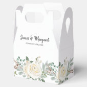 Wasserfarbe Elfenbein Winter Blumenhochzeit Geschenkschachtel (Geöffnet)