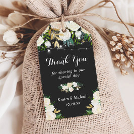 Wasserfarbe Elfenbeinblume Gastgeschenk Hochzeit V Geschenkanhänger