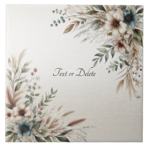 Wasserfarbe Elfenbeinblume Keramik Tile Fliese