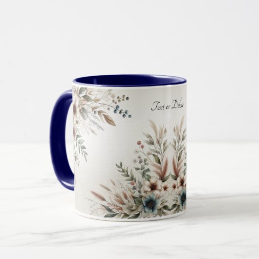 Wasserfarbe Elfenbeinblume Tasse (Vorderseite Links)