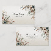 Wasserfarbe Elfenbeinblumen Visitenkarte (Vorne/Hinten)