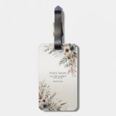 Wasserfarbe Elfenbeinblüten Gepäckmarke Gepäckanhänger (Rückseite vertikal)