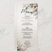 Wasserfarbe Elfenbeinblüten Hochzeitsmenü Menükarte (Vorne/Hinten)