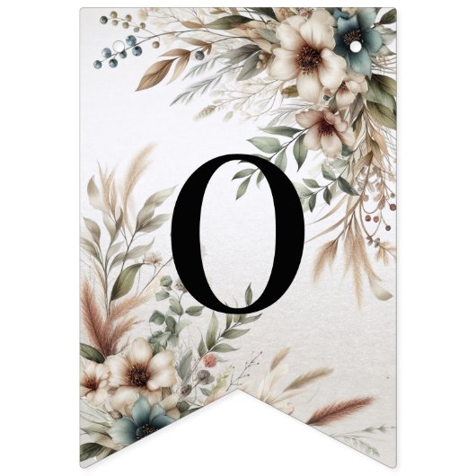 Wasserfarbe Elfenbeinblüten Jagdflagge Wimpelkette (Zweite Fahne)