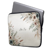 Wasserfarbe Elfenbeinblüten Laptop-Sieb Laptopschutzhülle (Vorderseite Links)