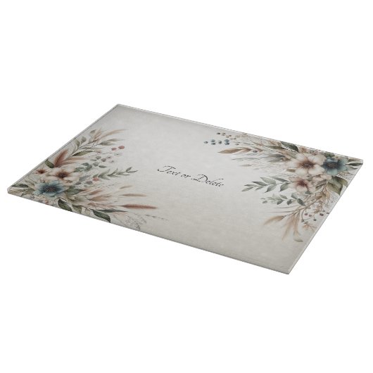 Wasserfarbe Elfenbeinblüten Zuschnitt Schneidebrett (Ecke)