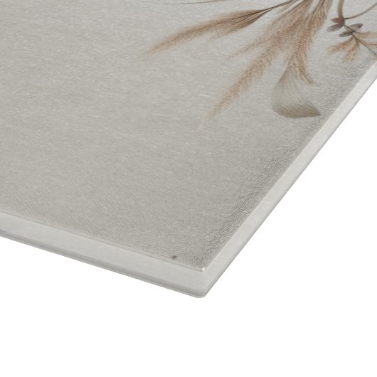 Wasserfarbe Elfenbeinblüten Zuschnitt Schneidebrett (Ecke)