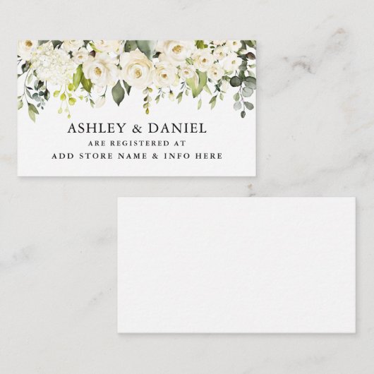 Wasserfarbe Elfenbeinblütenregister Begleitkarte (Vorne/Hinten)