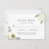 Wasserfarbe Elfenbeinchic Blumenkohl UAWG mit Spei RSVP Karte (Vorderseite)