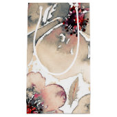 Wasserfarbe Elfenbeinflora Boho Feathers Wedding Kleine Geschenktüte (Vorderseite)