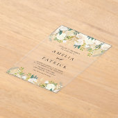 Wasserfarbe Elfenbeinküste Blume mit Grünpflanzen  Acryleinladungen (Ablage )