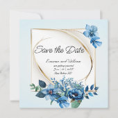 Wasserfarbe Emery Floral Save the Date (Vorderseite)
