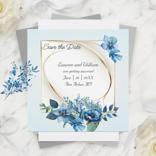 Wasserfarbe Emery Floral Save The Date