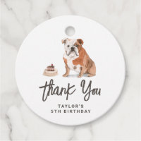 Wasserfarbe English Bulldog Geburtstags-Dankeschön