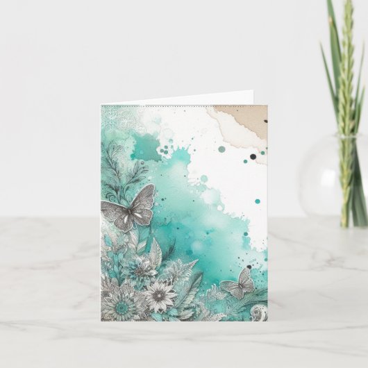 Wasserfarbe Ephemera Vintag Blank (Vorderseite)