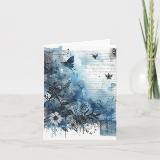 Wasserfarbe Ephemera Vintag Blank (Vorderseite)