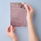 Wasserfarbe Er sagte, sie Dusche Spielkarte Flyer (Handgriff)