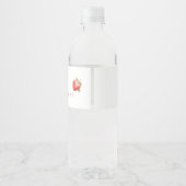 Wasserfarbe Erdbeerbaby Dusche Wasserflaschenetikett (Rückseite)