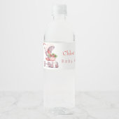 Wasserfarbe Erdbeerbaby Dusche Wasserflaschenetikett (Vorderseite)