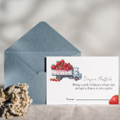 Wasserfarbe Erdbeerdiapier Tombola Babydusche Einladung