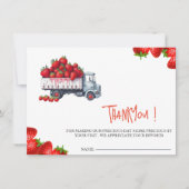 Wasserfarbe Erdbeere Babydusche Danke Karte (Vorderseite)