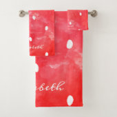 Wasserfarbe Erdbeere Badhandtuch Set (Insitu)