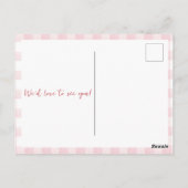 Wasserfarbe Erdbeere Berry Erster Geburtstag Postkarte (Rückseite)