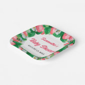 Wasserfarbe Erdbeere Berry Sweet Baby Dusche Pappteller (Gewinkelt)