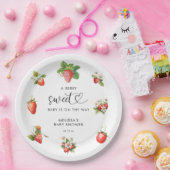 Wasserfarbe Erdbeere Berry Sweet Baby Dusche Pappteller (Party)