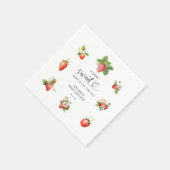 Wasserfarbe Erdbeere Berry Sweet Baby Dusche Serviette (Ecke)