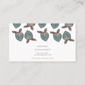 Wasserfarbe Erdbeere Doodle Pink Blau Visitenkarte (Rückseite)